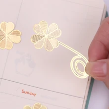 Четырехлистный клевер для чтения металлический зажим Закладка Подарочная книга знак для детей 1 шт