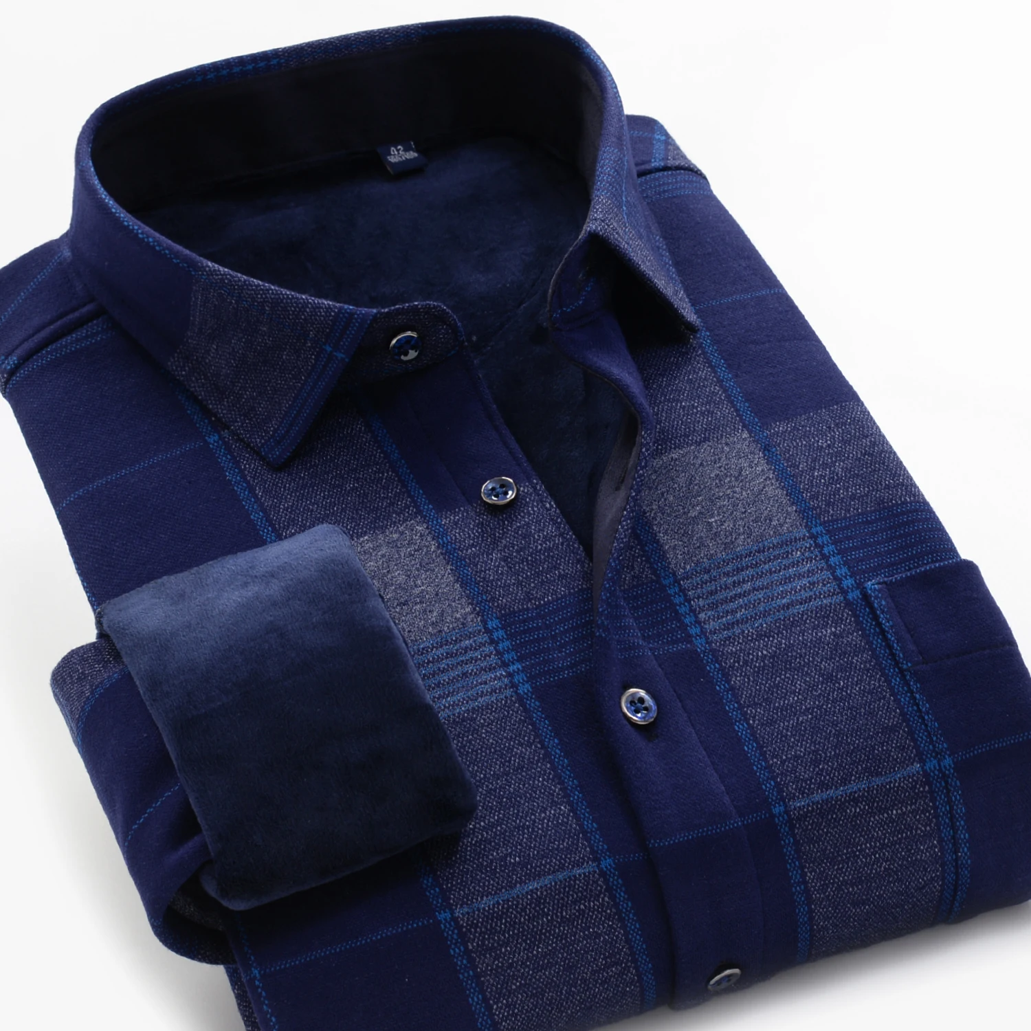 Plaid Shirt Clothing 10XL Winter Big-Size 5XL Velvet 7XL Mens Long-Sleeved Warm Thick