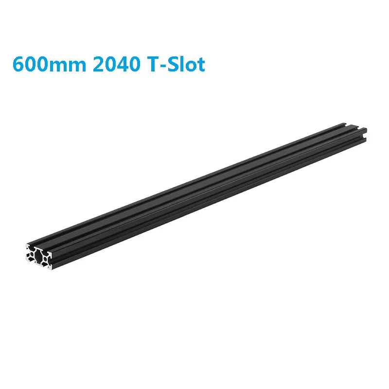

Black Anodized 600mm Length 2040 T-Slot Aluminum Profiles Extrusion Frame For CNC 3D Printers Plasma Laser Stand Furniture
