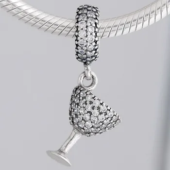 

Original Cocktail Glass With Full Crystal Pendant Beads Fit 925 Sterling Silver Bead Charm Pandora Bracelet Diy Jewelry