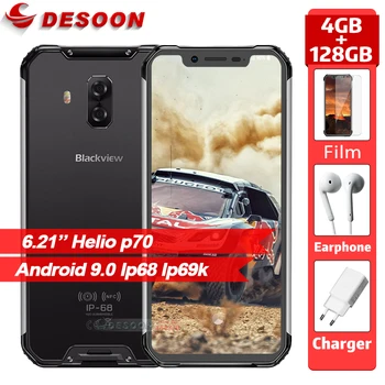 

Blackview BV9600E 6.21" AMOLED Waterproof Mobile Phone Helio P70 Android 9.0 4GB RAM 128GB ROM 5580mAh Rugged NFC 4G Smartphone