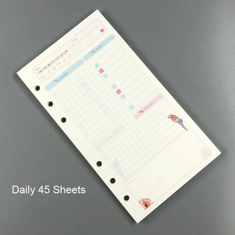 tropic diary Fromthenon милый блокнот для Filofax Dokibook спиральный планировщик A5A6A7 дневник внутренний ядро Weekl ежемесячный точечный наполнитель бумага - Цвет: tropic diary