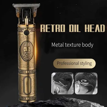 

Professional Hair Clipper Trimming Beard Trimmer Oil Head Carving Portable Electric Hair Clipper With Adapter Head Salon