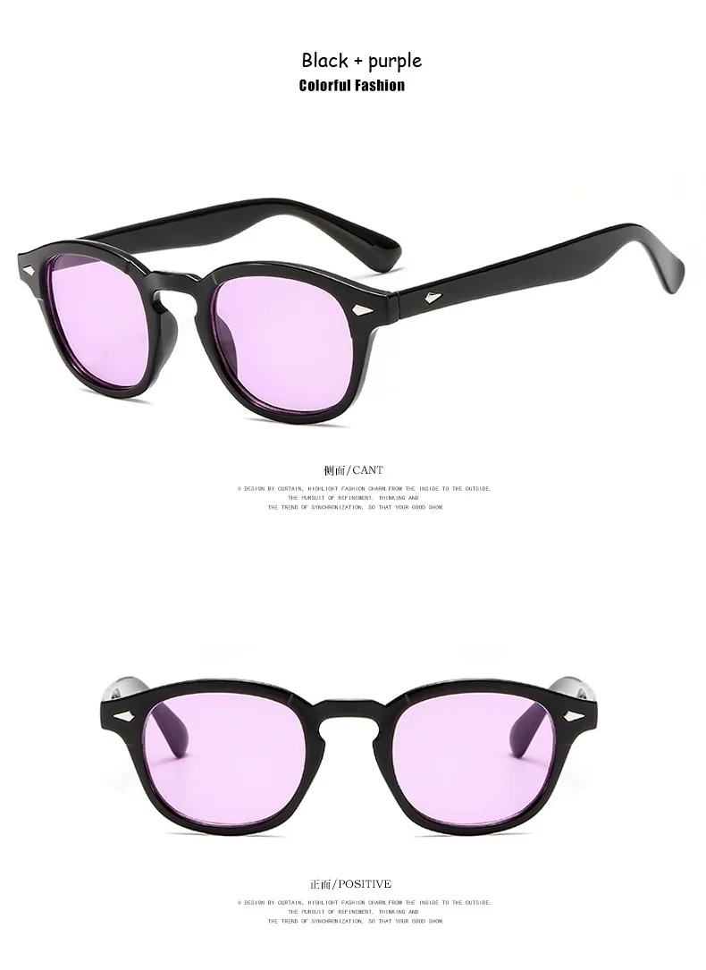 Модные круглые солнцезащитные очки в стиле «Джони Депп» прозрачный тонированный объектив фирменного дизайна вечерние солнцезащитные очки Oculos De Sol UV400