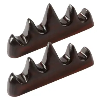 

2pcs Calligraphy Brush Holder Chinese Brush Rack Brush Rest Ink Brush Rack Wooden Brush Pen Rack