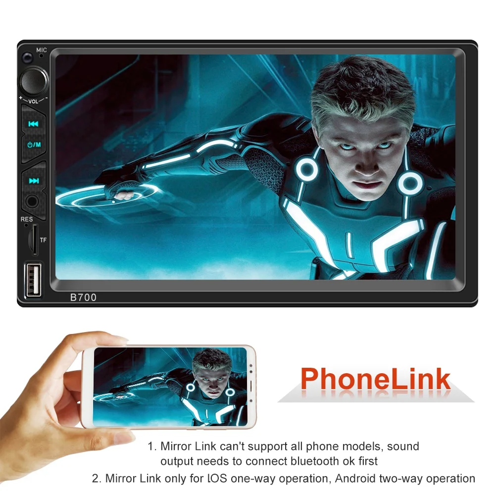 Новинка 2 Din автомагнитола 7 дюймов Bluetooth стерео Мультимедийный плеер Радио MP3 MP5 емкостный пресс-экран авто радио Поддержка заднего вида
