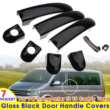 

6 7 9pcs Set Gloss Handles Cover for Volkswagen For VW Transporter T5 2003~2015 T6 2016 Caddy for Vans Car Accessories Sticker