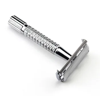 

DHL 100 Sets (100Pcs Knife Rests+100Pcs Blades) Professional Old-Fashioned Shaving Razor Face Care Alloy Shaving Razor Skin Care