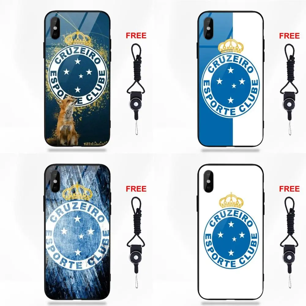 Cruzeiro футбольный Логотип для Apple iPhone X XS Max XR 5 5C 5S SE 6 6S 7 8 Plus мягкие чехлы из ТПУ с