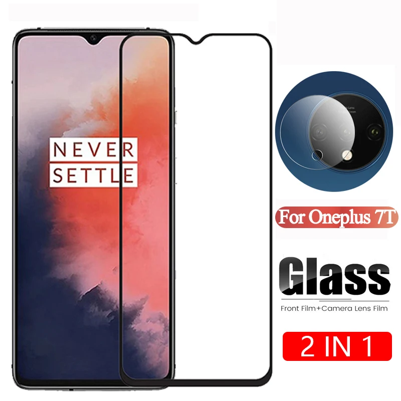 Защитное стекло 2-в-1 для объектива камеры Oneplus 7T 6 T полноразмерная закаленная