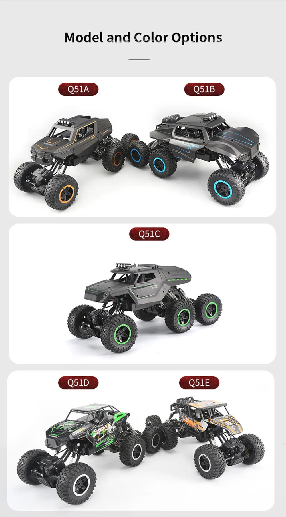 Jjrc Q51 1:12 Rc автомобиль горный внедорожник Bigfoot Max 6wd внедорожный пульт дистанционного управления автомобиль скалолазание
