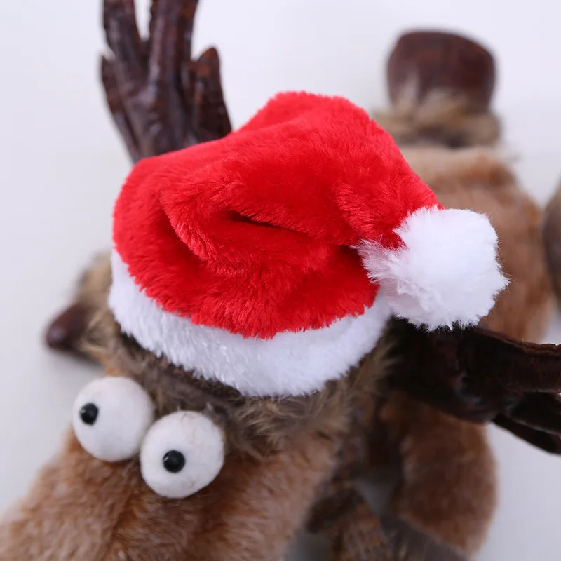 1pc Christmas Pet Santa Hat Small Puppy Cat Dog Cap for Home New Year Decoration Pet Gift Navidad Holiday Party Supplies