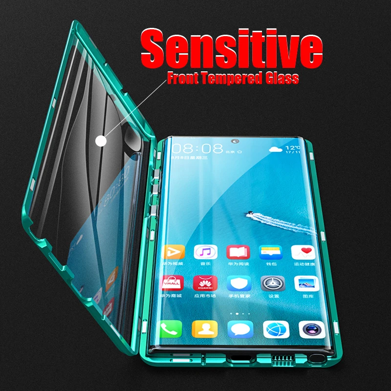 

360 Full Body Protective Case For Samsung Galaxy Note 10 Note10 Pro Plus Aluminum Metal Magnetic Bumper Double Side Glass Cover