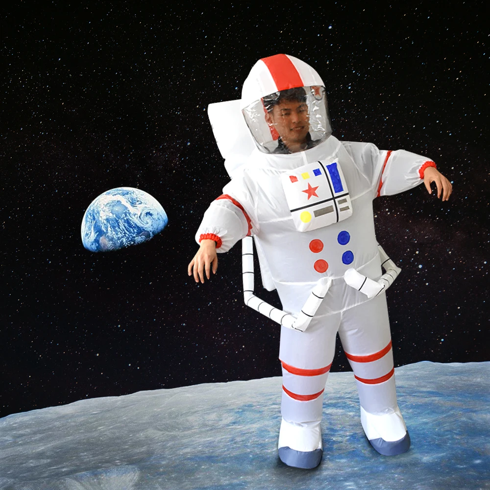 Inflatable Spaceman Costume Cosplay Costumes Astronaut Fancy Dress Parent-child Outfit for Halloween Party Stage Performance | Дом и сад