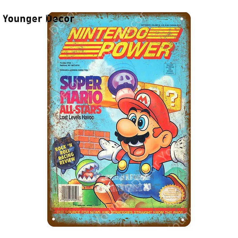 Япония плакат видеоигры nintendo power Супер Марио стикер стены sega Gamer стены искусства дощечки с рисунком комнаты декор YI-030