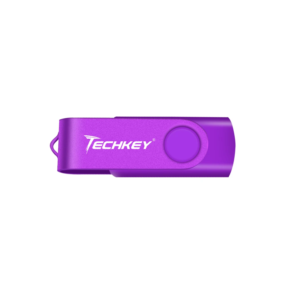 Usb флеш-накопитель 32 ГБ флешка Techkey 4 ГБ 8 ГБ 16 ГБ флэш-накопитель usb usb-ключ реальная емкость usb 2,0 u-диск для ПК - Цвет: purple