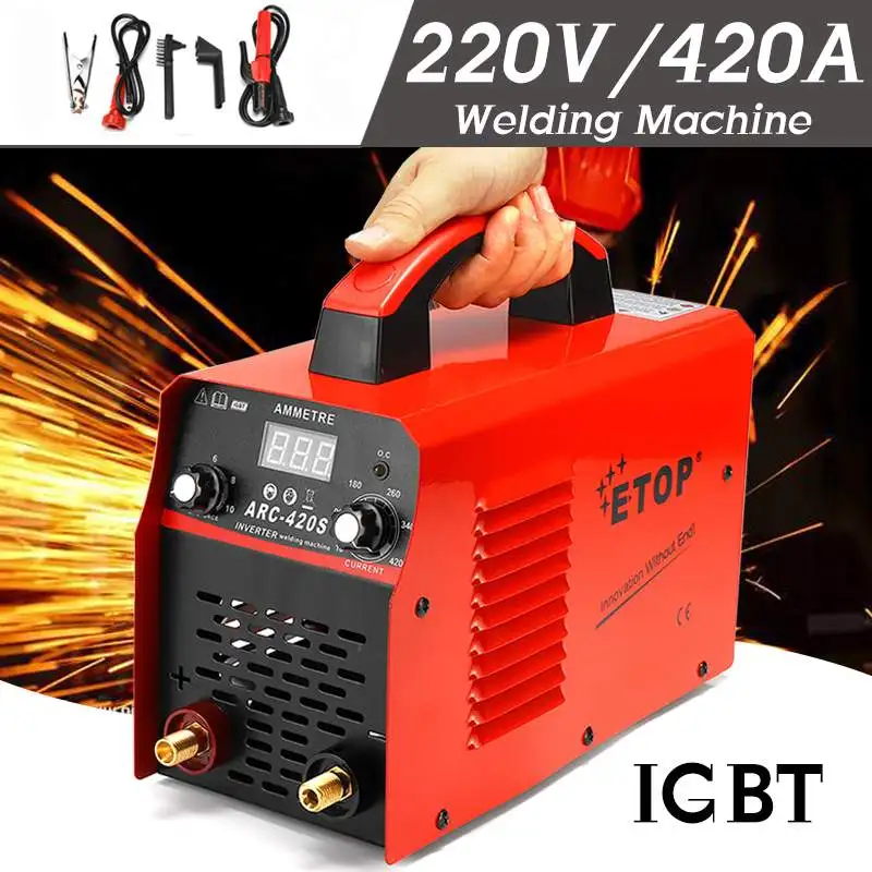 

420A Mini IGBT Inverter Welding Machine MMA ARC-420 Arc Welders 220V With LED Display
