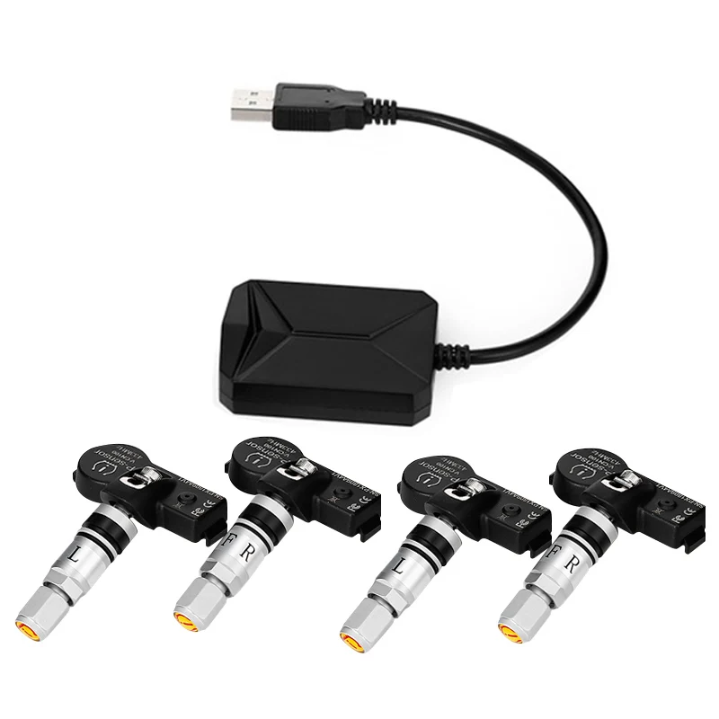 USB Android автомобильный TPMS автомобильный монитор давления в шинах Система контроля температуры в шинах - Тип: Built in Sensor