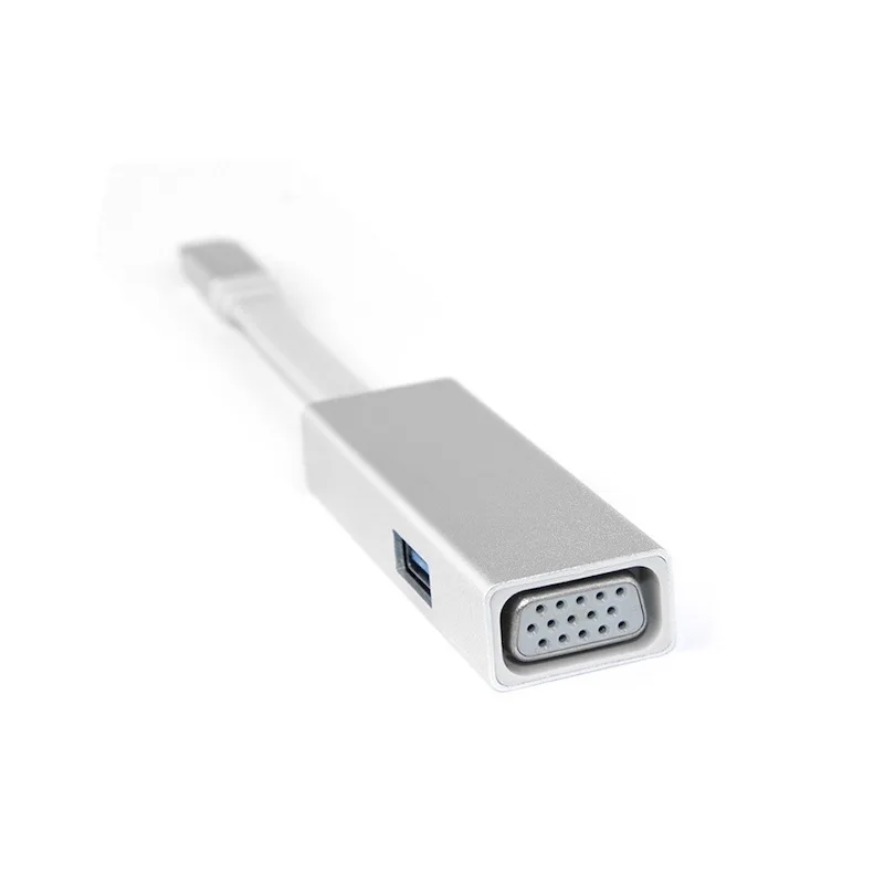 

Type-C Three-in-one Docking Station USB-C To VGA HD Docking Station Usb3.0hub Hub PD Power Supply