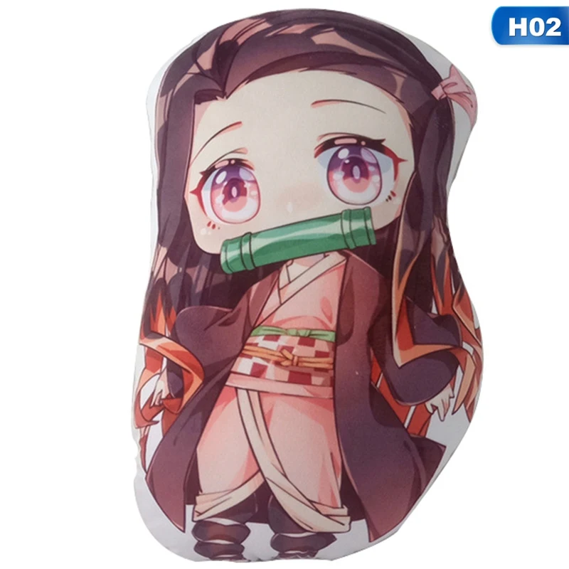 Аниме Demon Slayer Подушка круглая Двусторонняя Подушка Милая мультяшная фигурка Плакучая ива полиэстер хлопок аксессуары