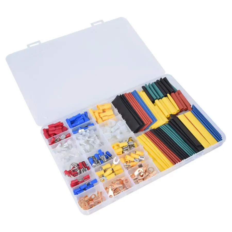 

Connector 200pcs Cold-Pressed Wiring Connectors 328pcs Insulated Heat Shrinkable Tubes USB Connector