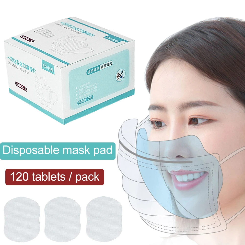 

120pcs Comfortable Soft Non-woven Fabric Anti Haze Universal Disposable Mask Gasket Replacement Parts Filter Pad Face Guard