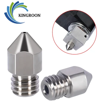 

KINGROON 3D Printer Nozzle MK8 Titanium alloy Nozzle Extruder High hardness metal Nozzle M6 Thread 0.4mm for 1.75mm filament