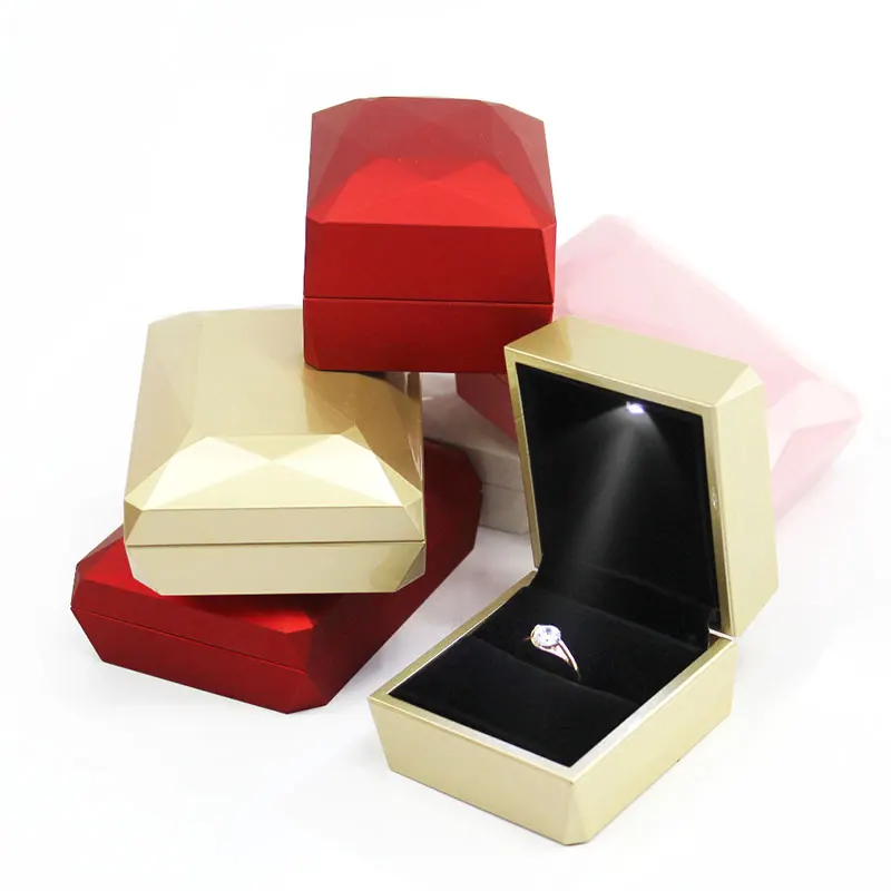 

Jewelry Box For Ring Pendant Necklace Storage Gifts Case Packaging Display Organizer With Button Battery High Quality New HOT