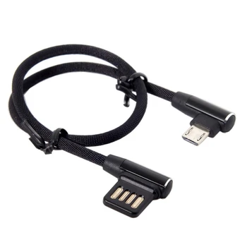 

15Cm Micro- Usb 5Pin Right Angle To Left Right Angle 90 Degree Usb 2.0 Dual Elbow Data Charging Cable for Tablet & Phone V8