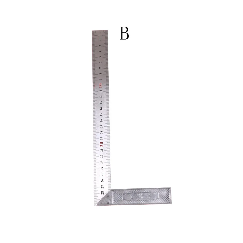 3 размера инженеры из металлической стали попробуйте квадратный набор деревянный измерительный прямоугольный линейка 90 градусов инструмент для измерения - Цвет: B