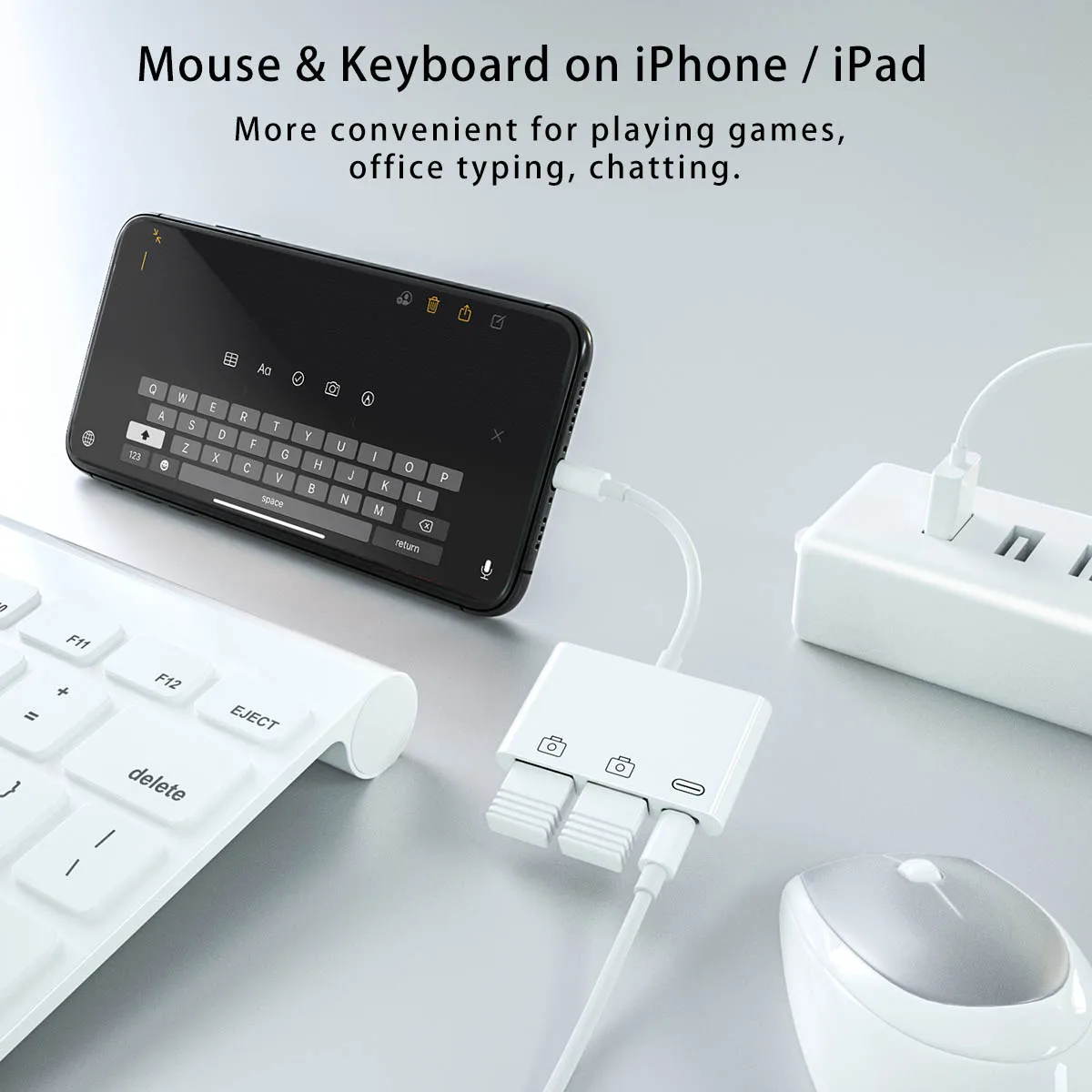 Новый адаптер OTG для Lightning USB 3 устройство чтения двойной камеры с зарядным портом