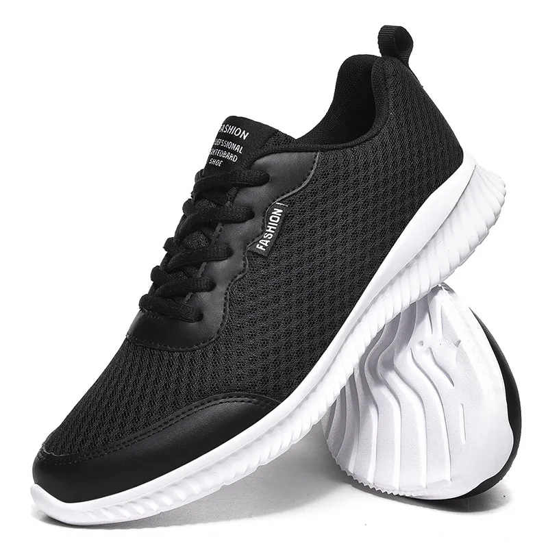 Летняя мужская обувь на шнуровке Лидер продаж Сетчатые повседневные кроссовки