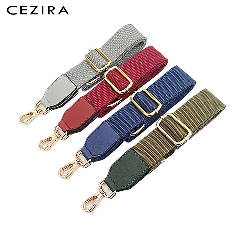 CEZIRA, брендовый регулируемый длинный ремень для сумок, ПУ& нейлон, ремешки на плечо, модные, одноцветные, с широкой пряжкой, с ручкой, женские сумки, аксессуары