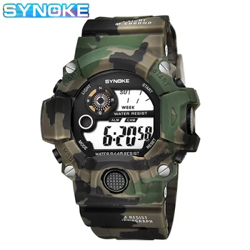 

SYNOKE Sport Watches For Men Alarm Clock Waterproof Shock Digital Military Wrist Watch For Men Gifts Reloj Hombre 2020