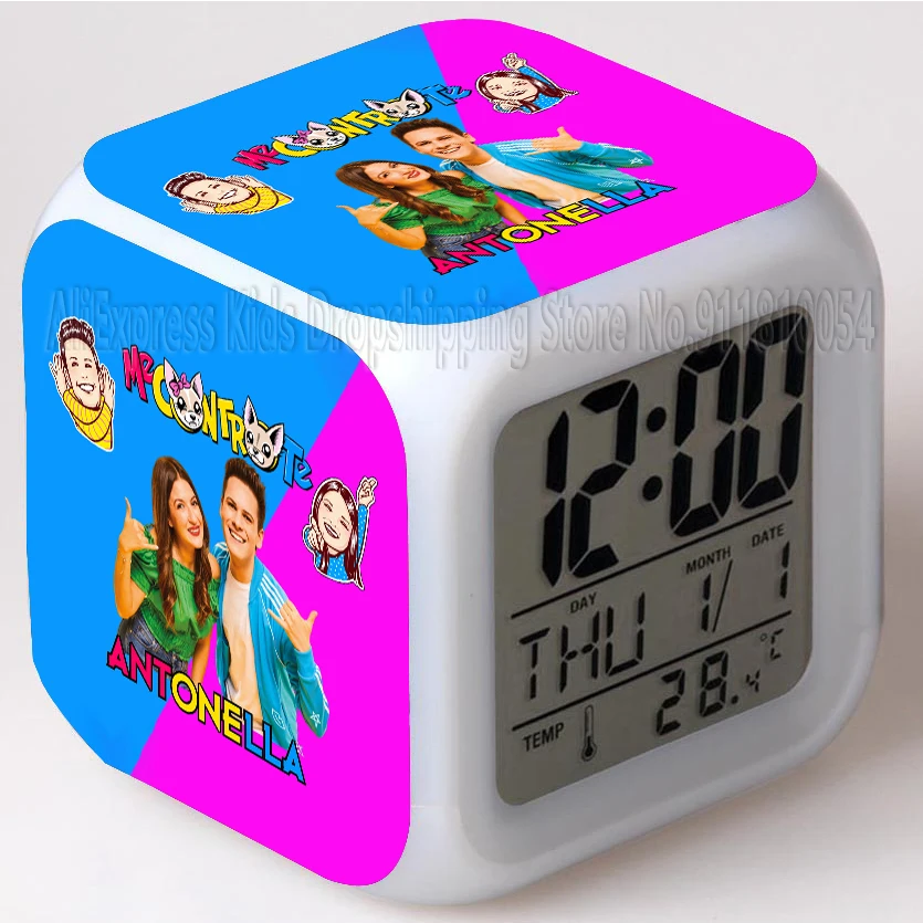 Me Contro Te Figurine LED Alarm Clock Colorful Touch Light Juguetes Figure Toys for Kids Children Boys Girls 3