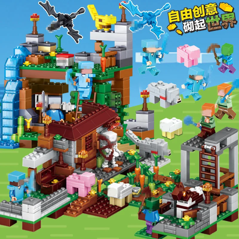 

My World Farm Cabin Village Building Blocks Toys Compatible Legoinglys Minecraftedsl Mini Figures Bricks Christmas Gift
