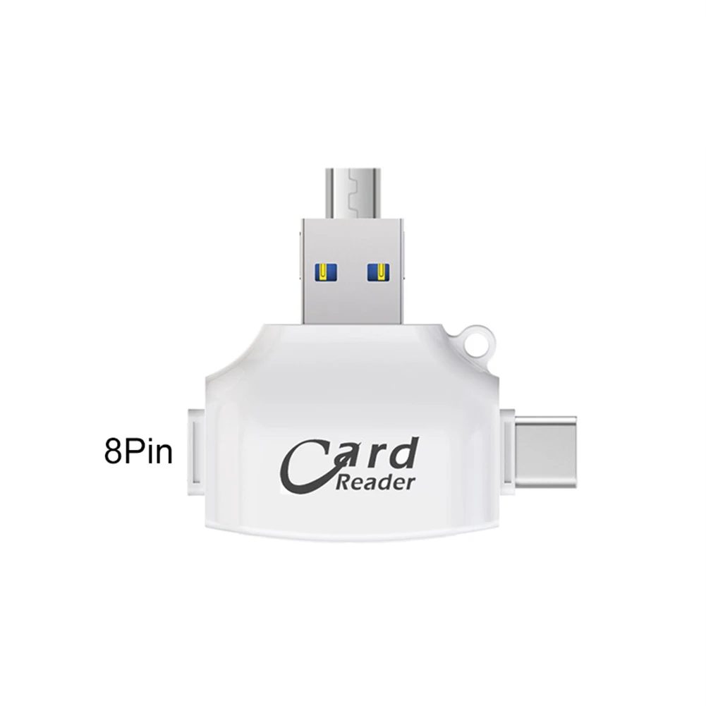 4 в 1 Micro usb type-C TF безопасный цифровой Кардридер высокоскоростной Micro SDs TF кардридер OTG адаптер для iPhone