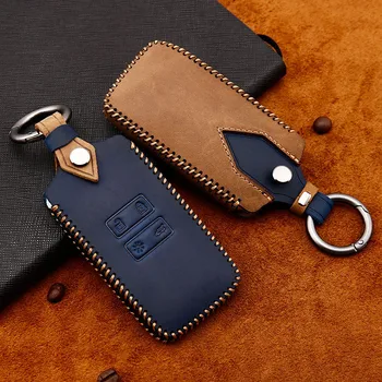 

Car Key Case For Renault Koleos Kadjar Scenic Megane Sandero Keyless Remote Espace Fob Shell Protector Cover Leather Keychain