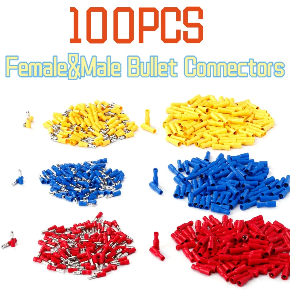 100 шт. электрические обжимные клеммы для 22 ~ 10AWG 3 цвета|Терминалы| |
