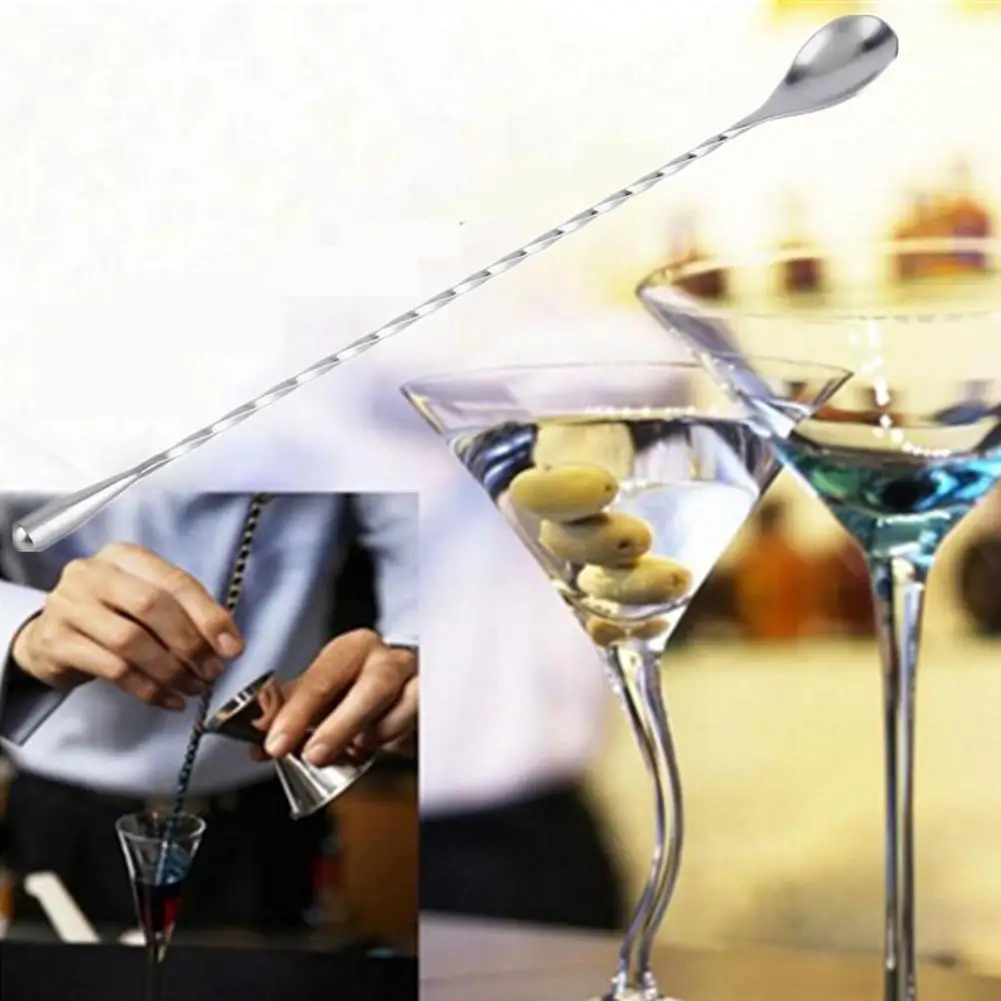 

HOT SALES!!! New Arrival Twisted Spiral Stainless Steel Cocktail Mixing Spoon Bar Durable Stirring Tool Wholesale Dropshipping