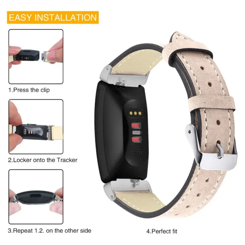 Совместимость для Fitbit вдохновить& для Fitbit Inspire HR ремень кожаный ремешок Регулируемый замена аксессуары, ремни