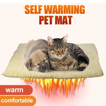 

Self Heating Pet Bed Soft Fleece Comfortable Mat Dog Cat Winter Warmer Blanket Puppy Dog Electric Blanket For Cats Dogs