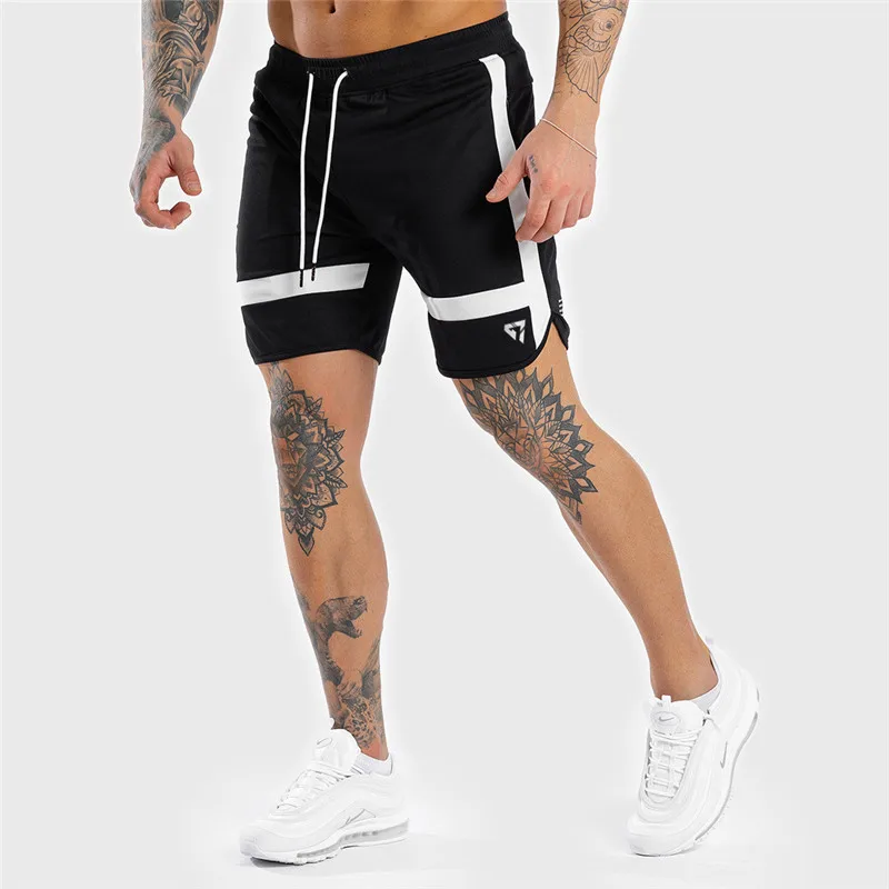 Great Value New fashion shorts male 2019 men's casual white shorts jogging fitness shorts bodybuilding fitness men's clothing