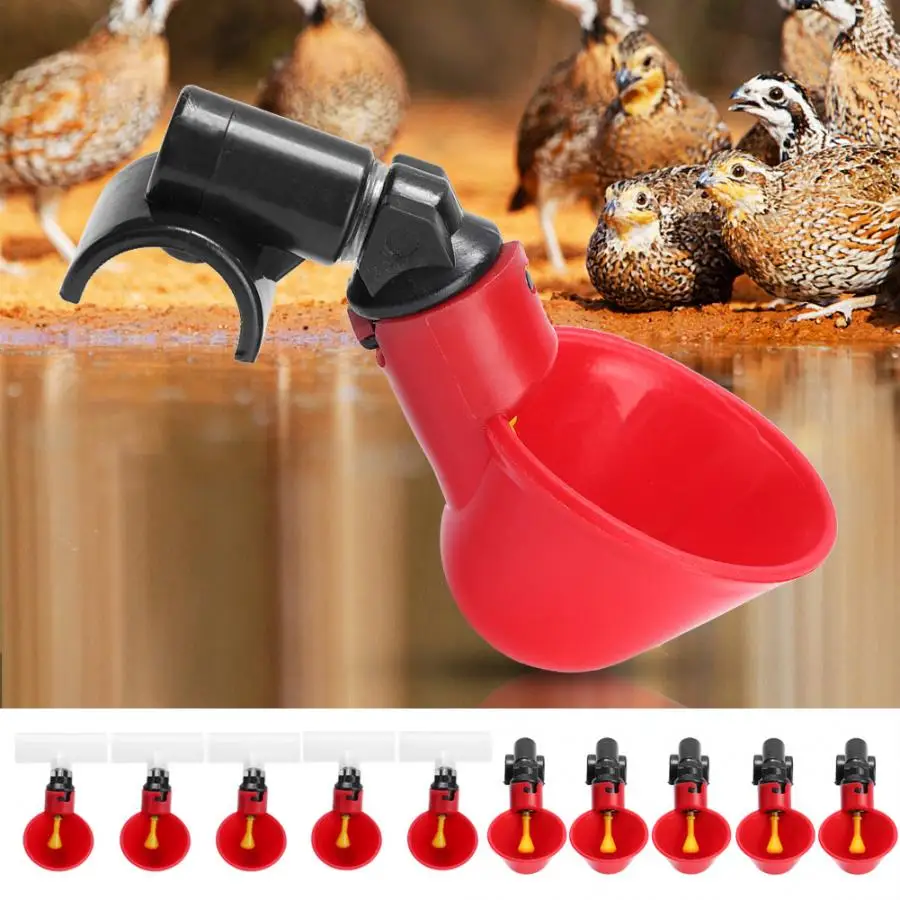6Pcs/Set Plastic Livestock Automatic Drinking Cup Nipple Universal Drinking Cup Husbandry Equipment