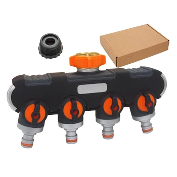

4 Way Garden Hose Splitter Manifold Connector & Conversion Set Leak Free