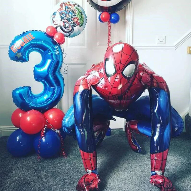 Globo De Aluminio 3d Grande De Marvel Spiderman Iron Man Decoracion Para Fiesta De Cumpleanos Juguete Para Ninos Globos De Aire Para Baby Shower Globos Y Accesorios Aliexpress