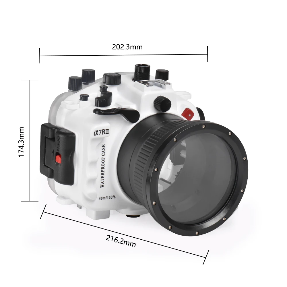 Водонепроницаемый корпус для камеры Song A7R III подводный 40 м фотография