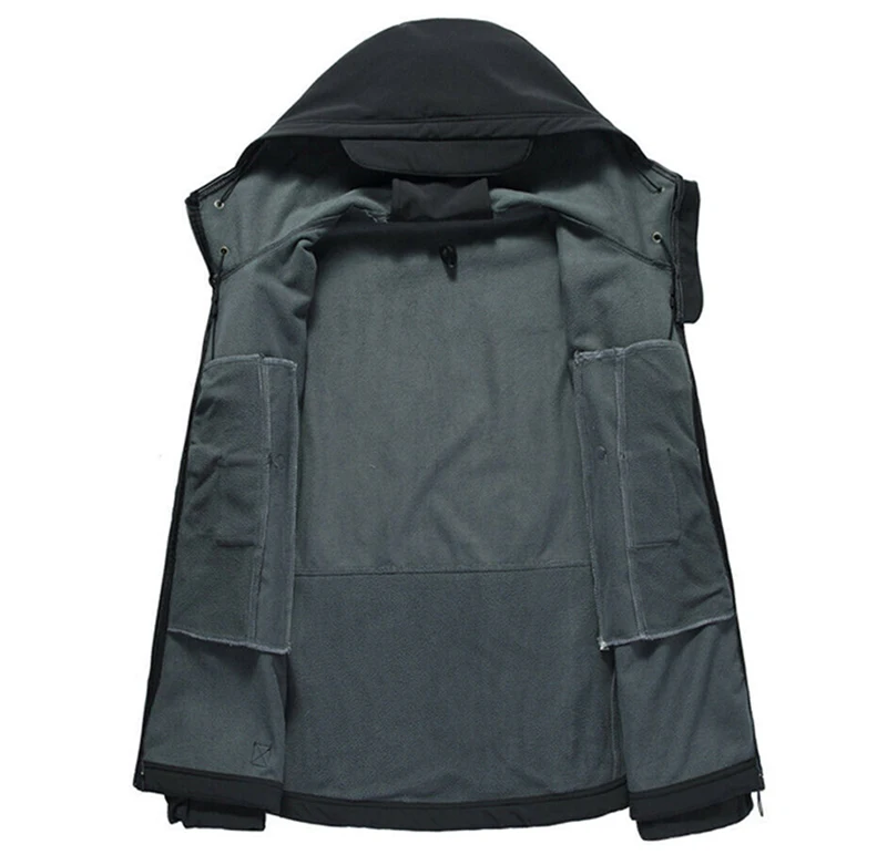 Ceny Wodoodporna wspinaczka kurtka mężczyźni płaszcz kurtki z miękkiej skorupy na co dzień zimowe ciepłe kurtki Plus rozmiar