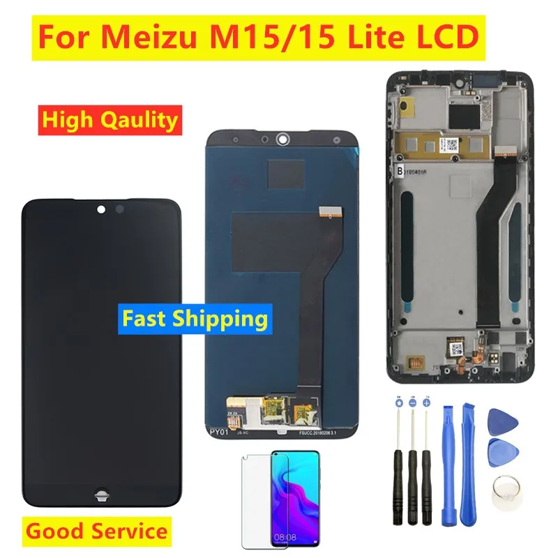 ЖК дисплей 5 46 дюйма для MeiZu M15 сенсорный экран аксессуары в сборе Meizu 15 Lite M871H