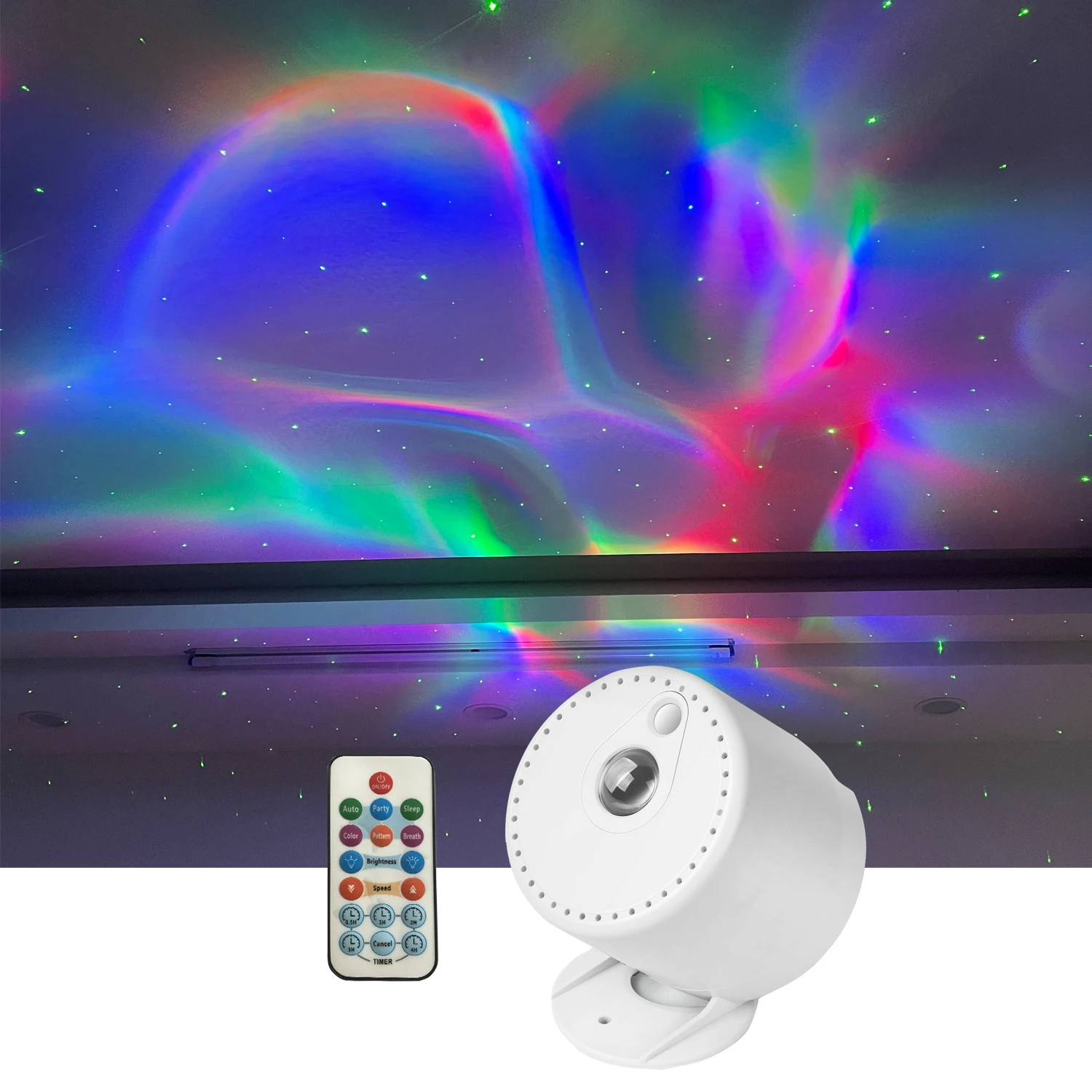 Sharelife миниатюрный RGB Динамический светодиодный светильник Aurora с зеленым лазером